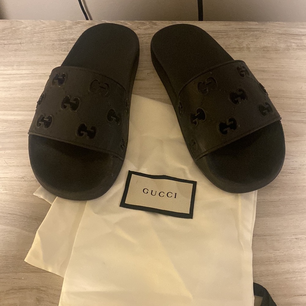 Black Gucci Slides